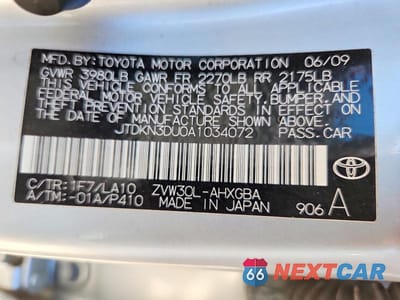 Zdjęcie 12 z 12 samochodu: 2010 TOYOTA PRIUS V VIN:JTDKN3DU0A1034072 - miniatura