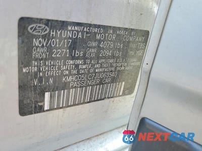 Zdjęcie 13 z 13 samochodu: 2018 HYUNDAI IONIQ LIMITED VIN:KMHC05LC7JU063540 - miniatura