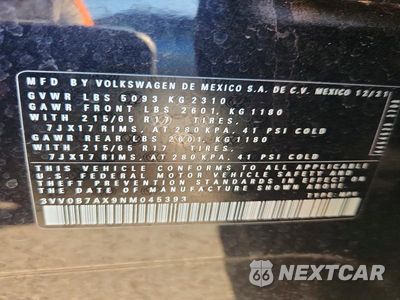 Zdjęcie 13 z 13 samochodu: 2022 VOLKSWAGEN TIGUAN S VIN:3VV0B7AX9NM045393 - miniatura