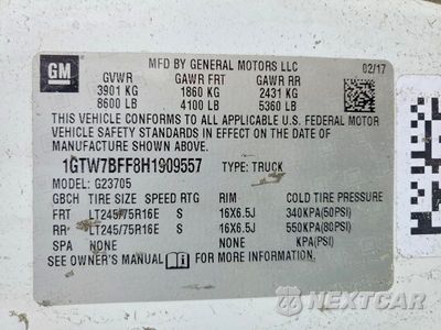 Zdjęcie 13 z 13 samochodu: 2017 GMC SAVANA G2500 VIN:1GTW7BFF8H1909557 - miniatura