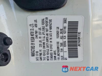 Zdjęcie 12 z 12 samochodu: 2008 INFINITI G37 BASE VIN:JNKCV64EX8M131382 - miniatura