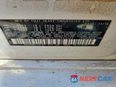 Zdjęcie 12 z 12 samochodu: 2016 SUBARU LEGACY 2.5I PREMIUM VIN:4S3BNBC67G3024522 - miniatura