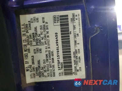 Zdjęcie 12 z 12 samochodu: 1995 FORD F150 VIN:1FTDF15Y6SLA96450 - miniatura