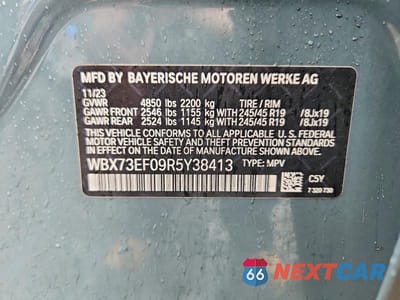 Zdjęcie 13 z 13 samochodu: 2024 BMW X1 XDRIVE VIN:WBX73EF09R5Y38413 - miniatura