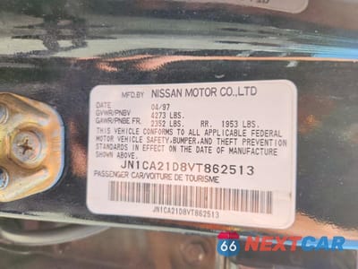 Zdjęcie 12 z 12 samochodu: 1997 NISSAN MAXIMA GXE VIN:JN1CA21D8VT862513 - miniatura