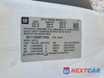 Zdjęcie 12 z 12 samochodu: 2014 GMC SIERRA C2500 SLT VIN:1GT111CG0EF173330 - miniatura