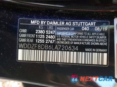 Zdjęcie 12 z 12 samochodu: 2020 MERCEDES-BENZ E 350 VIN:WDDZF8DB6LA720634 - miniatura