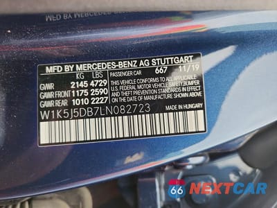 Zdjęcie 12 z 12 samochodu: 2020 MERCEDES-BENZ CLA 45 AMG VIN:W1K5J5DB7LN082723 - miniatura