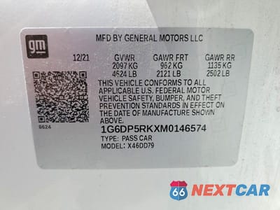 Zdjęcie 13 z 13 samochodu: 2021 CADILLAC CT5 SPORT VIN:1G6DP5RKXM0146574 - miniatura