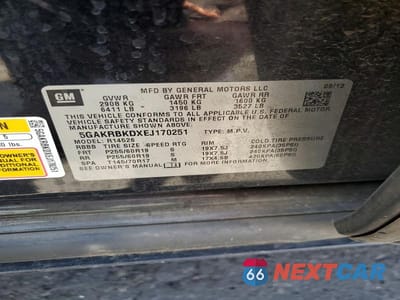 Zdjęcie 13 z 13 samochodu: 2014 BUICK ENCLAVE VIN:5GAKRBKDXEJ170251 - miniatura