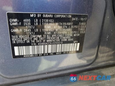Zdjęcie 13 z 13 samochodu: 2018 SUBARU OUTBACK 2.5I PREMIUM VIN:4S4BSACCXJ3255510 - miniatura