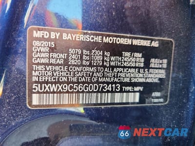 Zdjęcie 13 z 13 samochodu: 2016 BMW X3 XDRIVE28I VIN:5UXWX9C56G0D73413 - miniatura