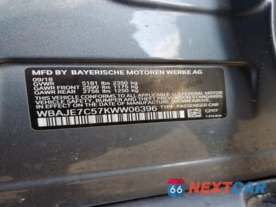 Zdjęcie 12 z 12 samochodu: 2019 BMW 540 XI VIN:WBAJE7C57KWW06396 - miniatura