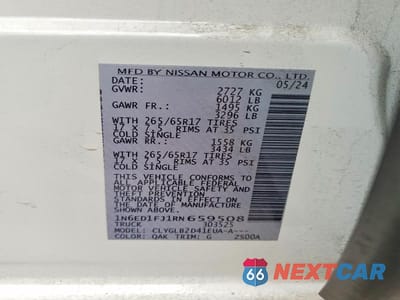 Zdjęcie 13 z 13 samochodu: 2024 NISSAN FRONTIER SV VIN:1N6ED1FJ1RN659508 - miniatura
