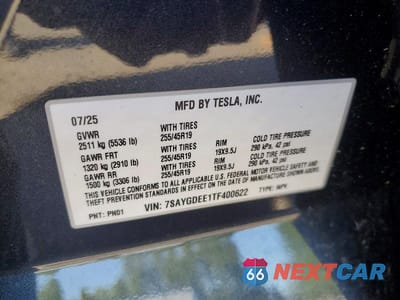 Zdjęcie 13 z 13 samochodu: 2026 TESLA MODEL Y VIN:7SAYGDEE1TF400622 - miniatura