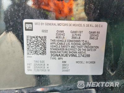 Zdjęcie 13 z 13 samochodu: 2022 CHEVROLET EQUINOX LT VIN:3GNAXUEV9NL174159 - miniatura