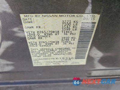 Zdjęcie 14 z 14 samochodu: 2015 NISSAN ARMADA SV VIN:5N1BA0ND2FN618316 - miniatura