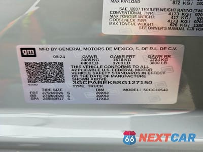 Zdjęcie 12 z 12 samochodu: 2025 CHEVROLET SILVERADO C1500 CUSTOM VIN:3GCPABEK5SG127150 - miniatura