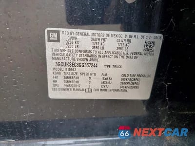 Zdjęcie 12 z 12 samochodu: 2016 CHEVROLET SILVERADO K1500 LTZ VIN:3GCUKSEC8GG367244 - miniatura