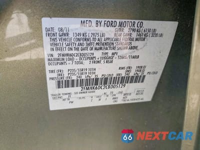 Zdjęcie 13 z 13 samochodu: 2012 FORD FLEX LIMITED VIN:2FMHK6DC2CBD05129 - miniatura