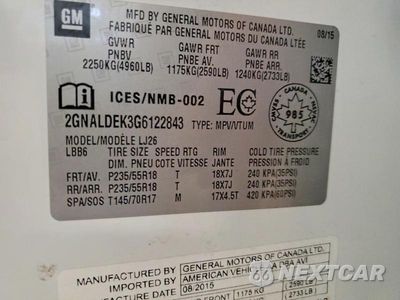 Zdjęcie 13 z 13 samochodu: 2016 CHEVROLET EQUINOX LTZ VIN:2GNALDEK3G6122843 - miniatura