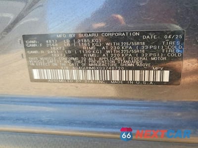 Zdjęcie 12 z 12 samochodu: 2025 SUBARU CROSSTREK LIMITED VIN:4S4GUHM6XS3740720 - miniatura