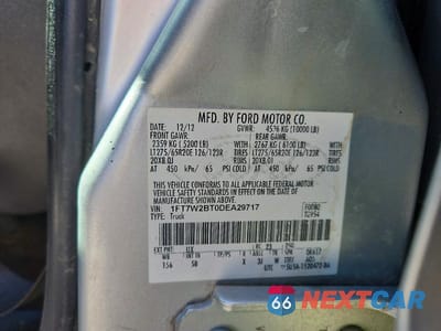 Zdjęcie 12 z 12 samochodu: 2013 FORD F250 SUPER DUTY VIN:1FT7W2BT0DEA29717 - miniatura