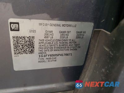 Zdjęcie 13 z 13 samochodu: 2023 CHEVROLET BOLT EUV LT VIN:1G1FY6S05P4176671 - miniatura