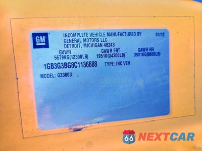 Zdjęcie 10 z 10 samochodu: 2012 CHEVROLET EXPRESS G3500 SCHOOL BUS VIN:1GB3G3BG8C1136688 - miniatura