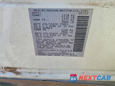 Zdjęcie 13 z 13 samochodu: 2023 NISSAN MURANO SL VIN:5N1AZ2CJ8PC137511 - miniatura
