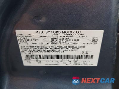 Zdjęcie 13 z 13 samochodu: 2011 FORD ESCAPE XLT VIN:1FMCU9DG3BKA30903 - miniatura