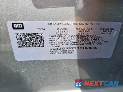 Zdjęcie 12 z 12 samochodu: 2025 CHEVROLET MALIBU RS VIN:1G1ZG5ST3SF108869 - miniatura