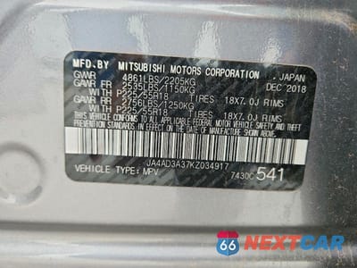 Zdjęcie 12 z 12 samochodu: 2019 MITSUBISHI OUTLANDER SE VIN:JA4AD3A37KZ034917 - miniatura