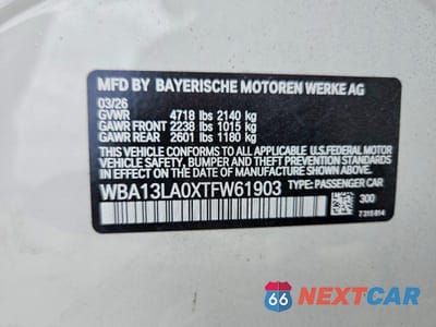 Zdjęcie 13 z 13 samochodu: 2026 BMW 330I VIN:WBA13LA0XTFW61903 - miniatura