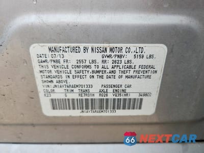 Zdjęcie 13 z 13 samochodu: 2014 INFINITI Q50 HYBRID PREMIUM VIN:JN1AV7AR4EM701333 - miniatura