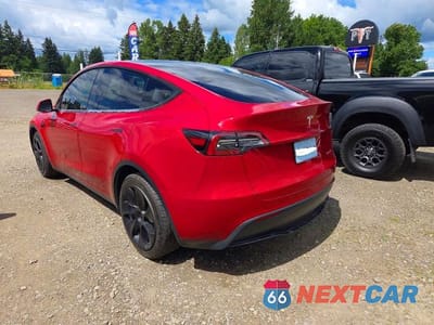 Trzecie zdjęcie samochodu z tyłu: 2021 TESLA MODEL Y VIN:5YJYGDEE4MF233509 - miniatura
