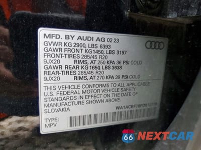 Zdjęcie 13 z 13 samochodu: 2023 AUDI Q7 PREMIUM VIN:WA1ACBF78PD012776 - miniatura