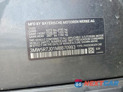 Zdjęcie 11 z 11 samochodu: 2021 BMW 330XI VIN:3MW5R7J01M8B70993 - miniatura