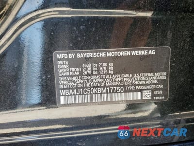 Zdjęcie 12 z 12 samochodu: 2019 BMW 430I GRAN COUPE VIN:WBA4J1C50KBM17750 - miniatura