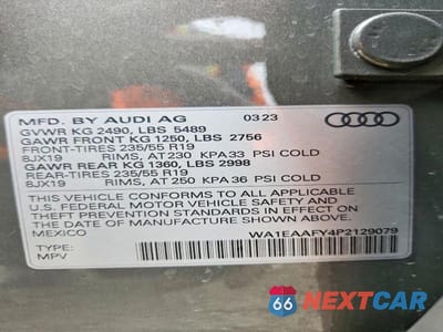 Zdjęcie 13 z 13 samochodu: 2023 AUDI Q5 PREMIUM PLUS 45 VIN:WA1EAAFY4P2129079 - miniatura