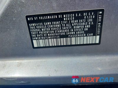 Zdjęcie 12 z 12 samochodu: 2020 VOLKSWAGEN JETTA S VIN:3VWCB7BU7LM022124 - miniatura