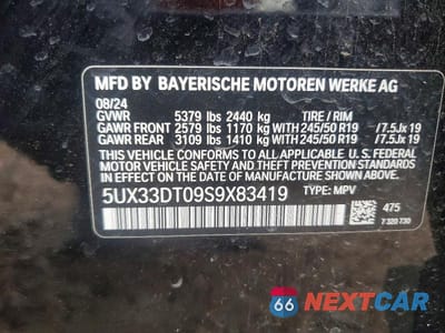 Zdjęcie 13 z 13 samochodu: 2025 BMW X4 XDRIVE30I VIN:5UX33DT09S9X83419 - miniatura