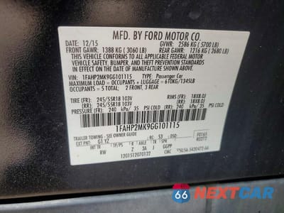 Zdjęcie 12 z 12 samochodu: 2016 FORD TAURUS POLICE INTERCEPTOR VIN:1FAHP2MK9GG101115 - miniatura