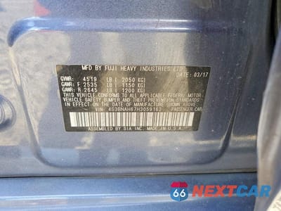 Zdjęcie 12 z 12 samochodu: 2017 SUBARU LEGACY 2.5I PREMIUM VIN:4S3BNAH67H3059162 - miniatura