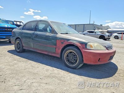 Czwarte zdjęcie samochodu z boku: 2000 HONDA CIVIC LX VIN:JHMEJ6670YS011458 - miniatura