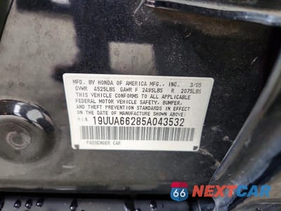 Zdjęcie 13 z 13 samochodu: 2005 ACURA TL VIN:19UUA66285A043532 - miniatura