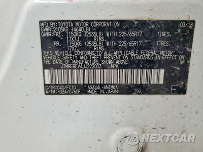 Zdjęcie 12 z 12 samochodu: 2018 TOYOTA RAV4 XLE VIN:JTMRFREV4JJ222003 - miniatura