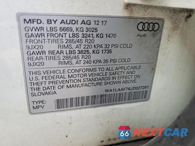 Zdjęcie 13 z 13 samochodu: 2018 AUDI Q7 PREMIUM PLUS VIN:WA1LAAF76JD027261 - miniatura