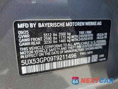 Zdjęcie 14 z 14 samochodu: 2026 BMW X3 30 XDRIVE VIN:5UX53GP09T9211496 - miniatura