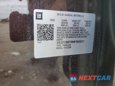 Zdjęcie 12 z 12 samochodu: 2021 CHEVROLET MALIBU LS VIN:1G1ZC5ST0MF002037 - miniatura